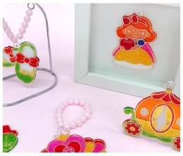 Glass Paints - Fairy Tale, 10 colors, 10.5 ml + 12 hanging glass panels (4)