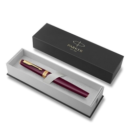 Roller PARKER Meridian Red GT, hrot F - čierna náplň (2)