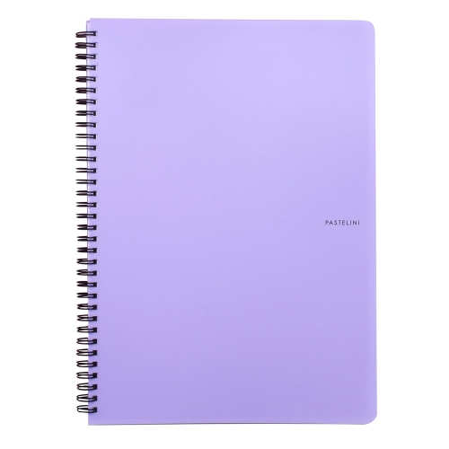 Spiral pad PP PASTELINI A5/60 sheets, purple