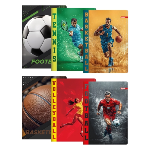 Notebook A4, lined 444, 40 sheets, Exclusive "Sport"
