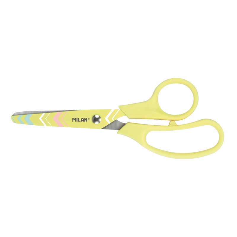 Scissors MILAN Basic Pastel Edition yellow - blister (1)