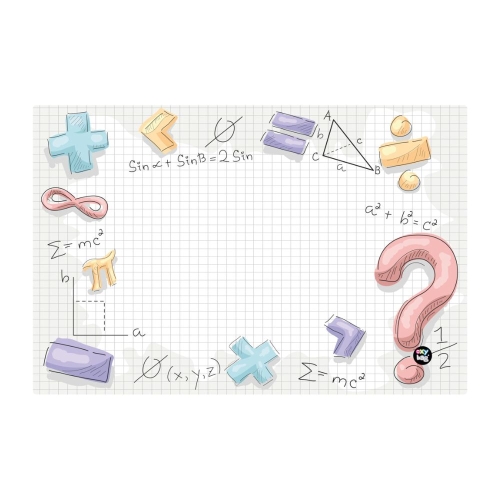 Table mat 60x40cm Math