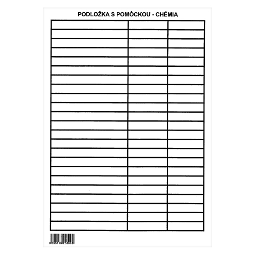 School mat - Laminate A5 with help - Chemistry