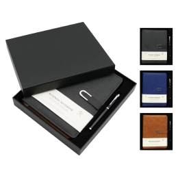 Sada Zápisník /Diár A5 + Roller v darčekovej krabici (mix farieb)