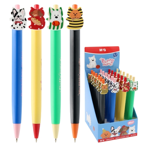 Ballpoint pen M&G Puppy 0,7 mm (mix of designs) blue refill