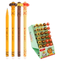 M&amp;G iErase 0.7 mm Soft Animals Lion Gel Pen / Eraser Pen - Blue Ink (Assorted / Price