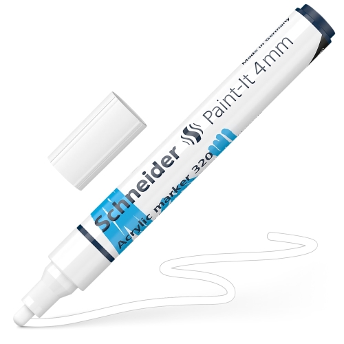 Popisovač Schneider Paint-It 320 Acrylic Marker 4mm - biely