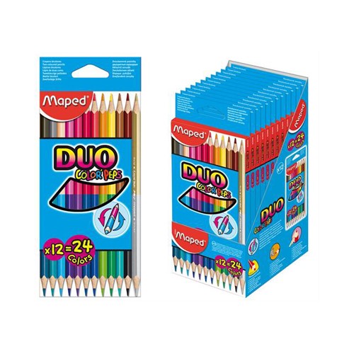 CRAYONS COULEURS COLOR'PEPS DUO MAPED