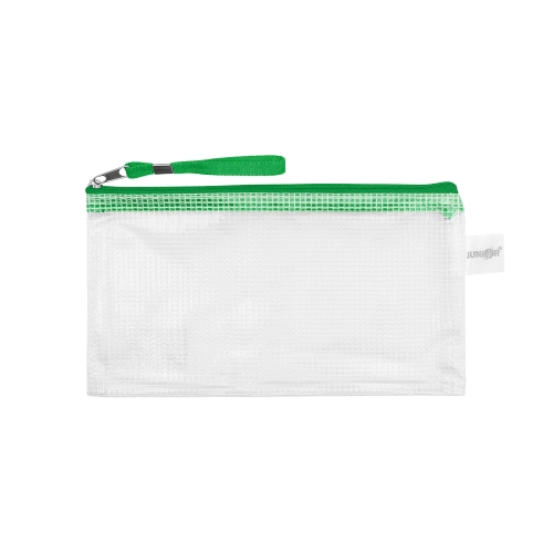 Mesh envelope with zipper PVC/DL, green