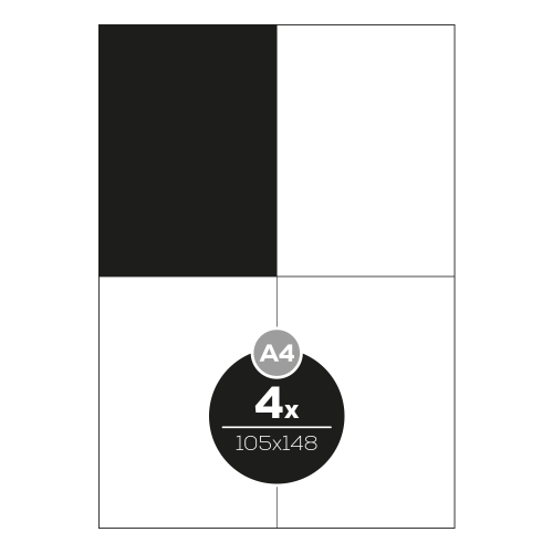 Labels Top Stick A4/100 pcs, 105x33.8 mm - 16 labels, white