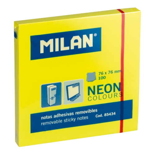 Blok lep MILAN NEON 76 x 76 mm žltý
