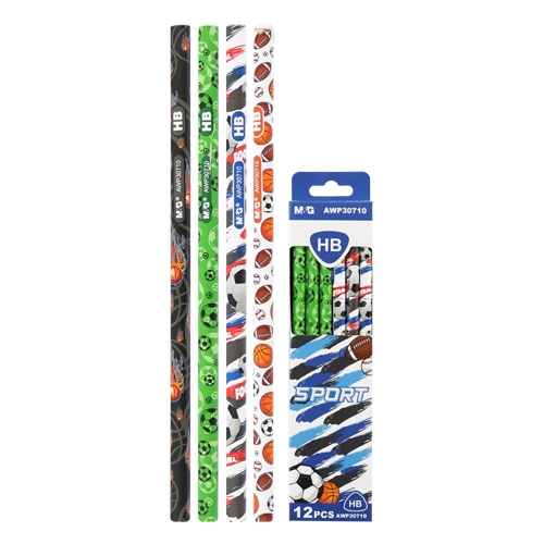 Graphite pencil M&G triangular HB, Sport /1pc