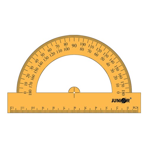 Protractor 12 cm, transparent/colored (1)