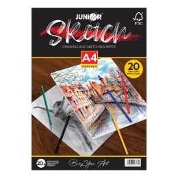 Blok na maľovanie a skicovanie Sketch - A4 PREMIUM 20 listový, 120g/m2