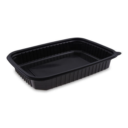 Menu bowl black for microwave 1200 ml, L 25x18.5x4 cm, set of 50