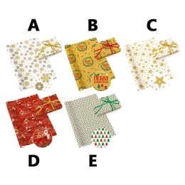 Gift paper 70 x 200 cm - Neutral 28 (mix of 5 Christmas designs)