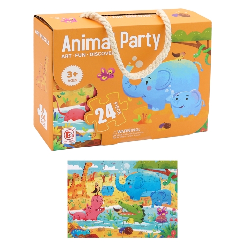 Children's puzzles 44 x 31 cm (24 pieces) - Animal Party