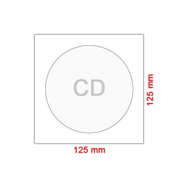 CD cover 126x126 mm paper FOSKA 100 pcs (22877)