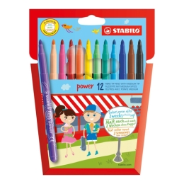 Fiber markers STABILO power medium 12 pcs