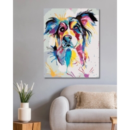 Diamond painting (without frame) - Beautiful painted dog