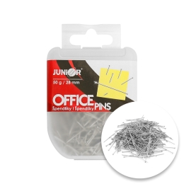 Špendlíky kancelárske JUNIOR, 28 mm/50 g, pp box