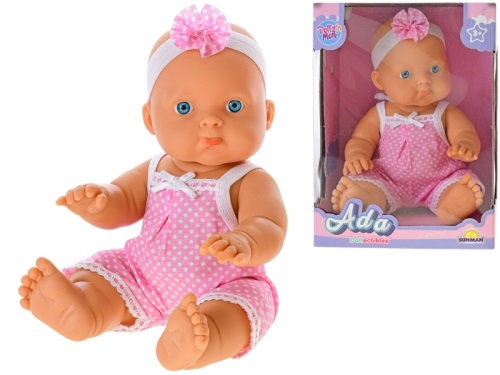 1style only (pink color) 23cm plastic hard body Ada baby doll in WBX