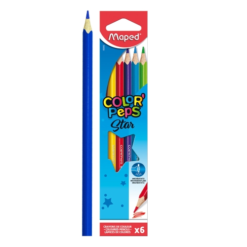 MAPED "COLOR`PEPS" triangular crayons, 6 pcs