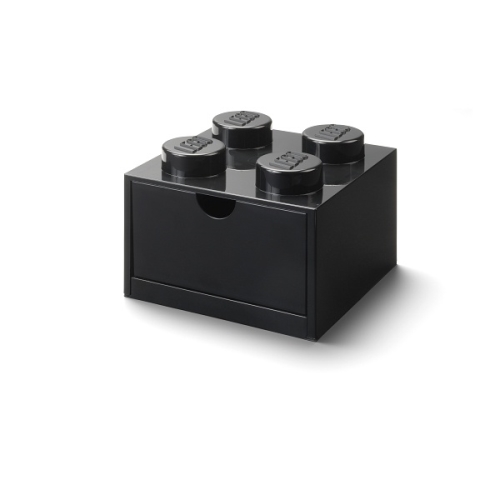 LEGO stolný box 4 so zásuvkou - čierna