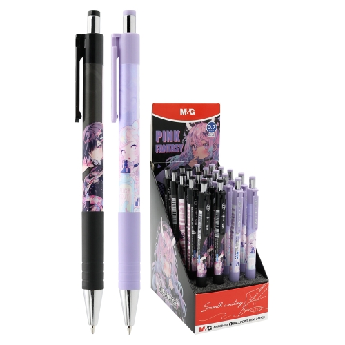 Ballpoint pen M&G Pink Fantasy 0,7 mm (2 designs) blue refill