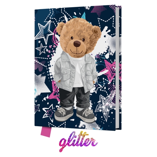 Pamätník JUNIOR 14x18 cm, 80 list. čistý Teddy Bear - medveď