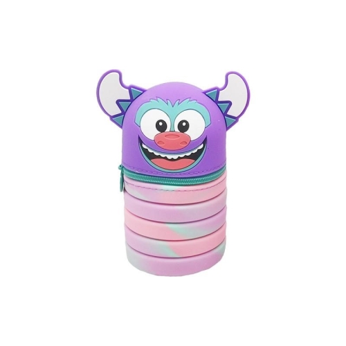 Puzdro na perá MONSTER PURPLE 1-zipsové