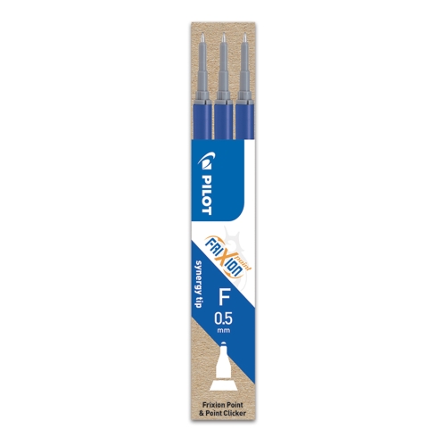 Pilot Frixion Erasable Gel Ink Refill 3 Pack Blue