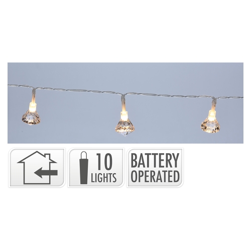 Svietiaca reťaz s 10 LED zvončekmi