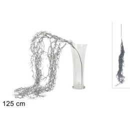 Vianočná vetvička glitrovaná 125 cm, strieborná Vianočná vetvička glitrovaná 125 cm, strieborná