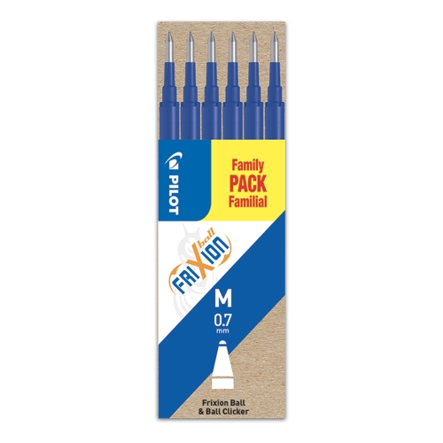 Náplň gumovacia PILOT Frixion 0,7 mm/6 ks - modrá