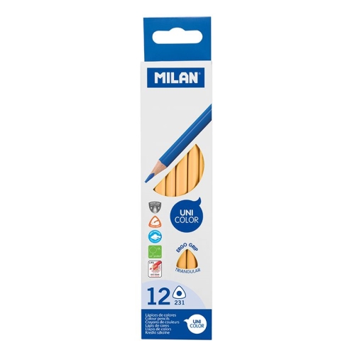 Pastelky MILAN Ergo Grip trojhranné 1 ks, Nude