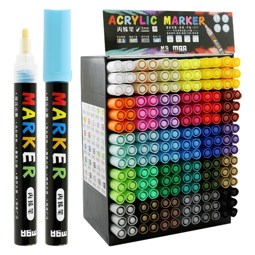 M&G Acrylic Marker 2 mm acrylic, display mix 30 colors x 6 pcs (2)