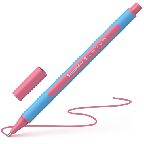 Ballpoint pen SCHNEIDER "Slider Edge XB", 0.7 mm, with cap, flamingo