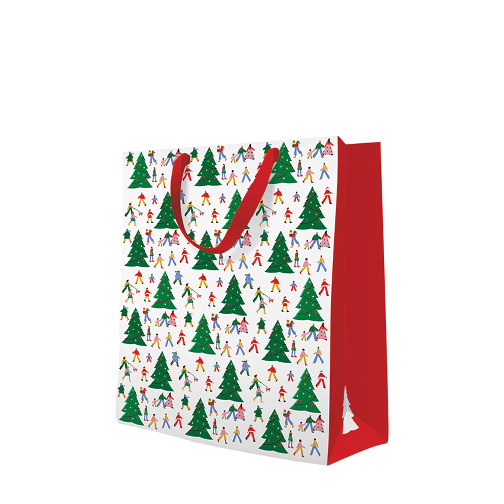 Darčeková taška PAW Christmas Hustle, veľká 26,5x13x33,5 cm