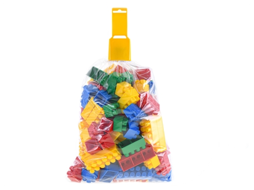 100pcs of 3-9cm plastic blocks in polybag