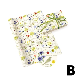 Gift Wrap, 70 x 200 cm - Neutral 41 (assorted floral patterns / price per roll) (3)