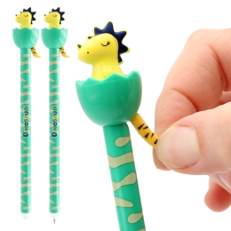 Gel/rubber pen JUNIOR iErase Dinosaur 0,7 mm (mix /price 1pc) blue refill (2)