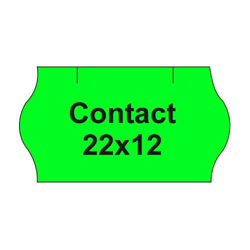 Etikety cen. contact 22x12 oblé - 1500 etikiet/kotúčik, zelené