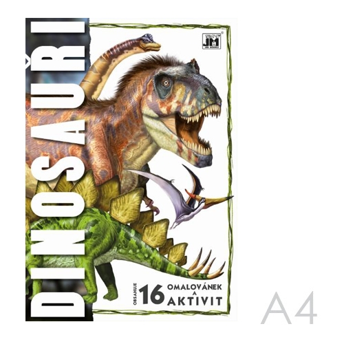 Omaľovanky Dinosaury A4