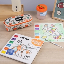 MILAN Watercolor Coloring Book - Sports