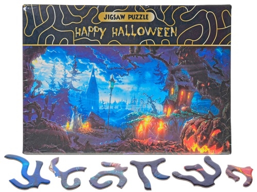 75x50cm Halloween theme puzzle 468pcs in PBX