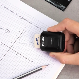 Eraser + Sharpener / 2 Holes MILAN COMPACT Shadow (1)
