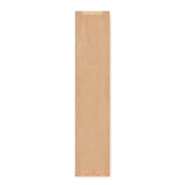 Paper bag with side storage brown 12+5 x 59 cm `Baguette` [1000 pcs]