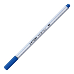 Marker with a brush tip for different line widths STABILO Pen 68 Brush, ultramarine blue (1)