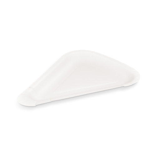Paper pizza tray (FSC Mix) triangular white 26.5 x 20 cm [250 pcs]
